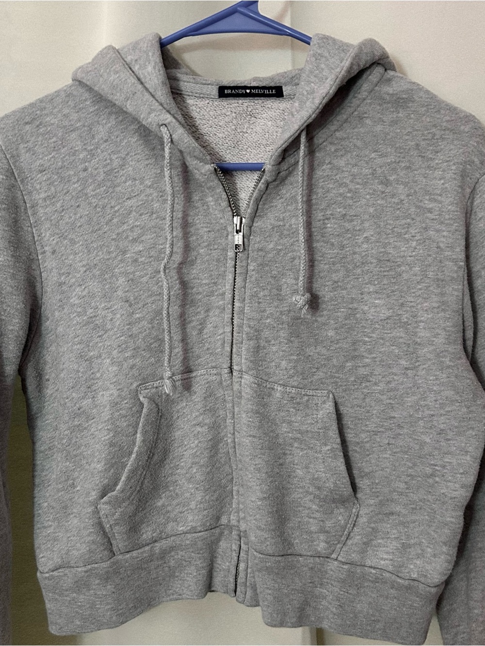 Brandy Melville Zip-Up Hoodie Sweater